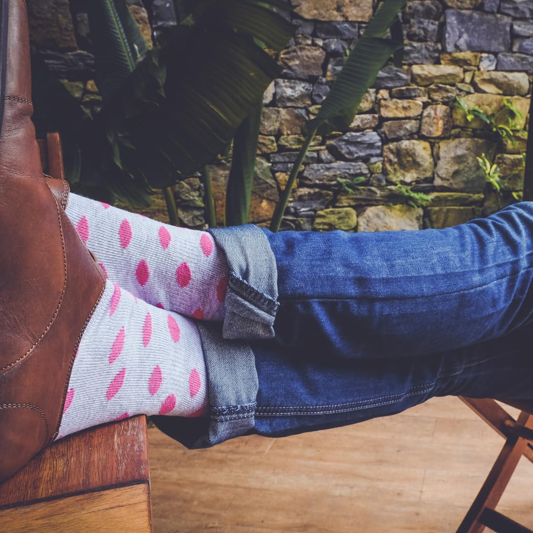 Premium Cotton Over the Calf Dress Socks for Men - 9 Pairs Pack | Soft Breathable Long Socks That Stay Up | Perfect for Business, Formal Wear & Office Outfits