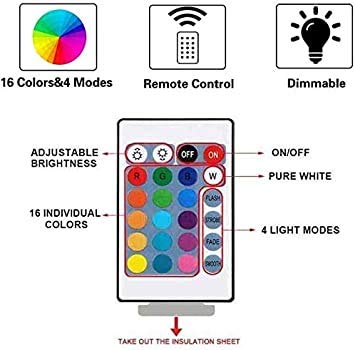 3D Tiger Night Light with 16 Color Changing LED, Remote Control Desk Lamp - Acrylic Flat ABS Base, USB Powered for Kids Room, Nursery, Birthday & Christmas Gift