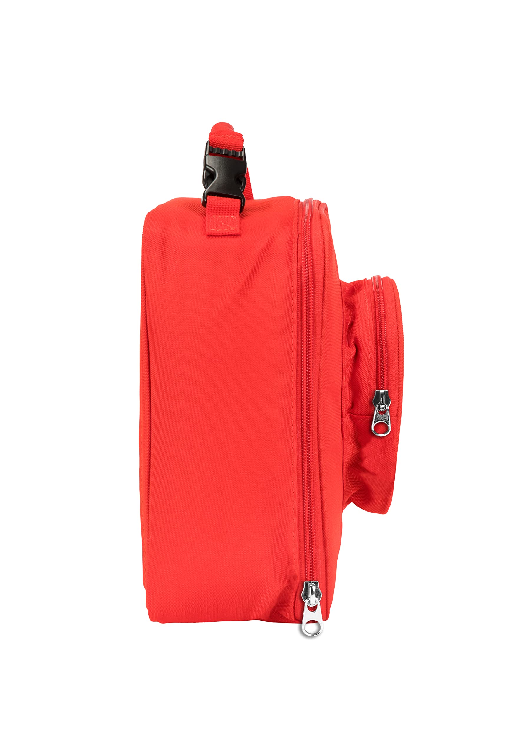 LEGO Insulated Lunch Bag with Mesh Pouch & Zip Compartment - Durable Thermal Food Carrier for School, Work or Picnic - Red Cooler Lunchbox for Kids & Adults
