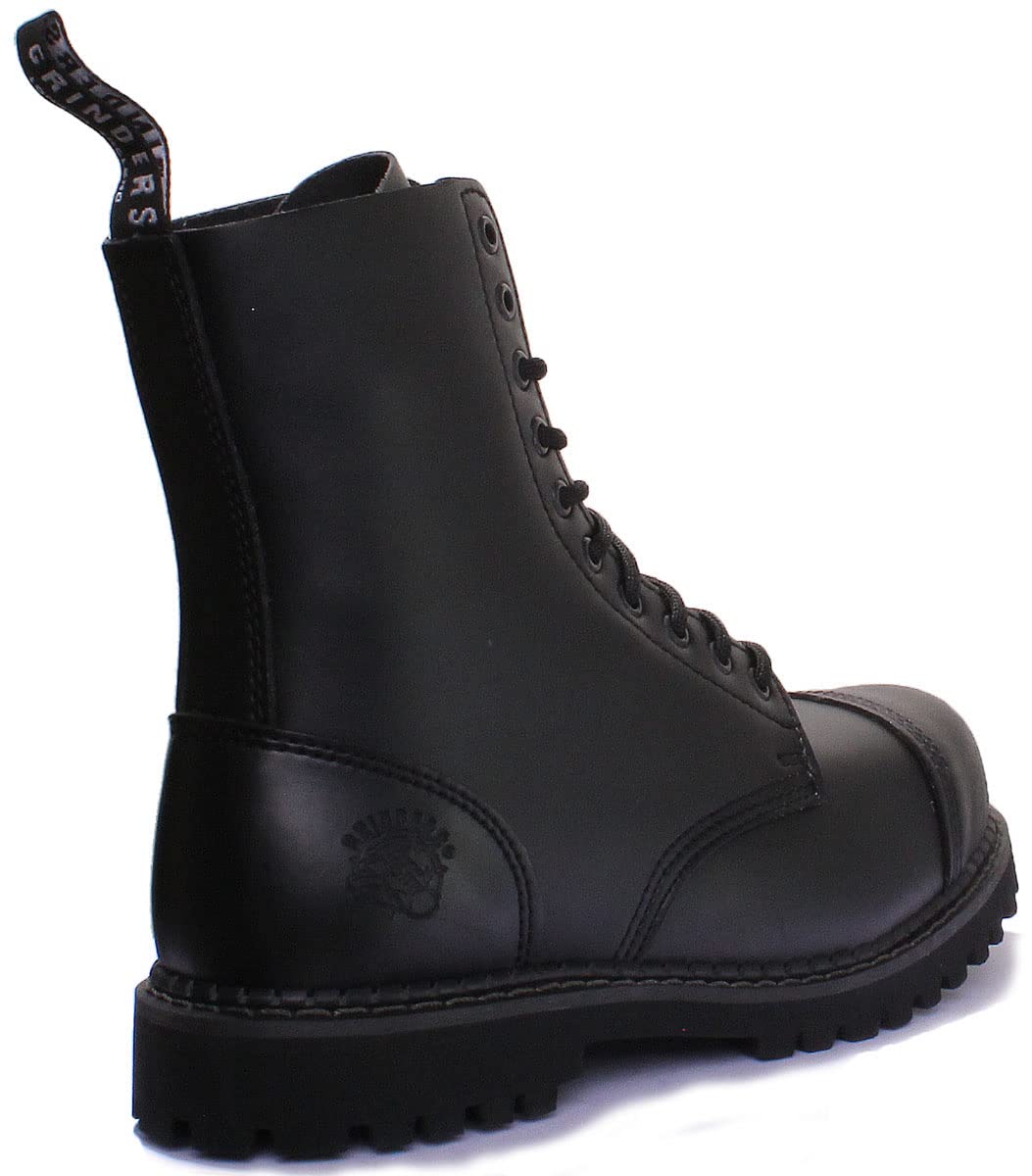 Men's Grinder Work Boots - Durable Steel Toe Safety Boots for Construction, Hiking & Outdoor Work