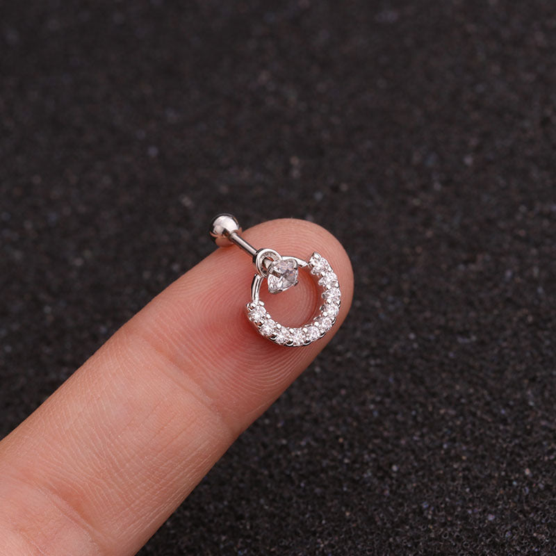 20G Cartilage Tiny Stud Hoop Earrings for Women | HSPJ1907 | Perfect for Daily Wear, Parties & Gifts