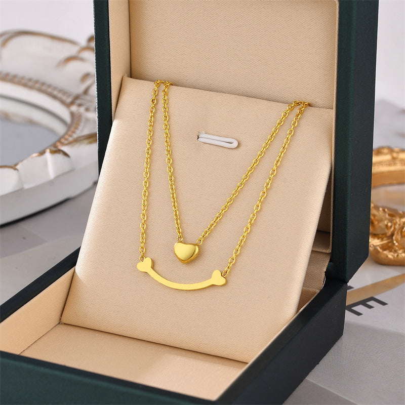 2023 Fashion Titanium Steel Necklace for Women - Hypoallergenic, Colorfast Jewelry - Trendy European & American Style Accessories - Perfect for Daily Wear, Parties and Gifts