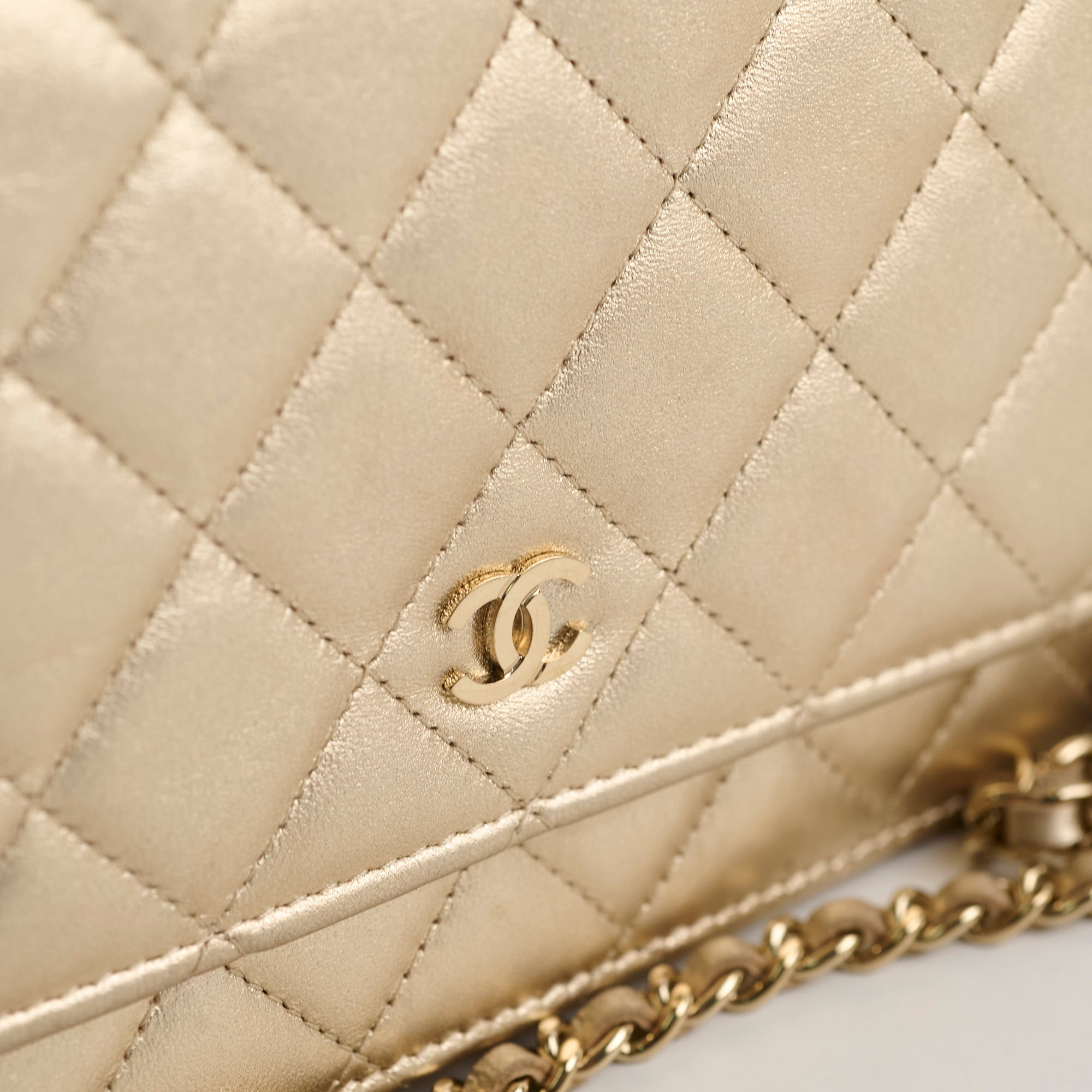Chanel Metallic Wallet On Chain Gold - Luxury Crossbody Bag for Women, Perfect for Parties, Date Nights & Special Occasions