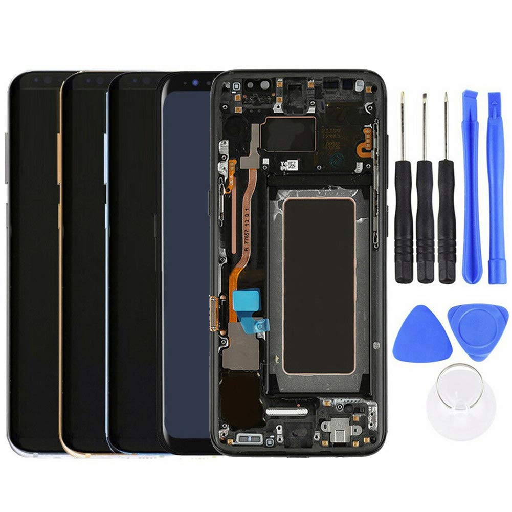 Samsung Galaxy S8 G950 LCD Screen Replacement - Touch Screen Digitizer with/Without Frame - High-Quality Phone Display Repair Kit for Home & Professional Use