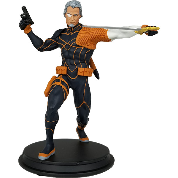 DC Comics Exclusive Deathstroke Unmasked Rebirth Statue - Premium Collectible Figure for Superhero Fans - Perfect for Display, Gifts & Comic Book Collections