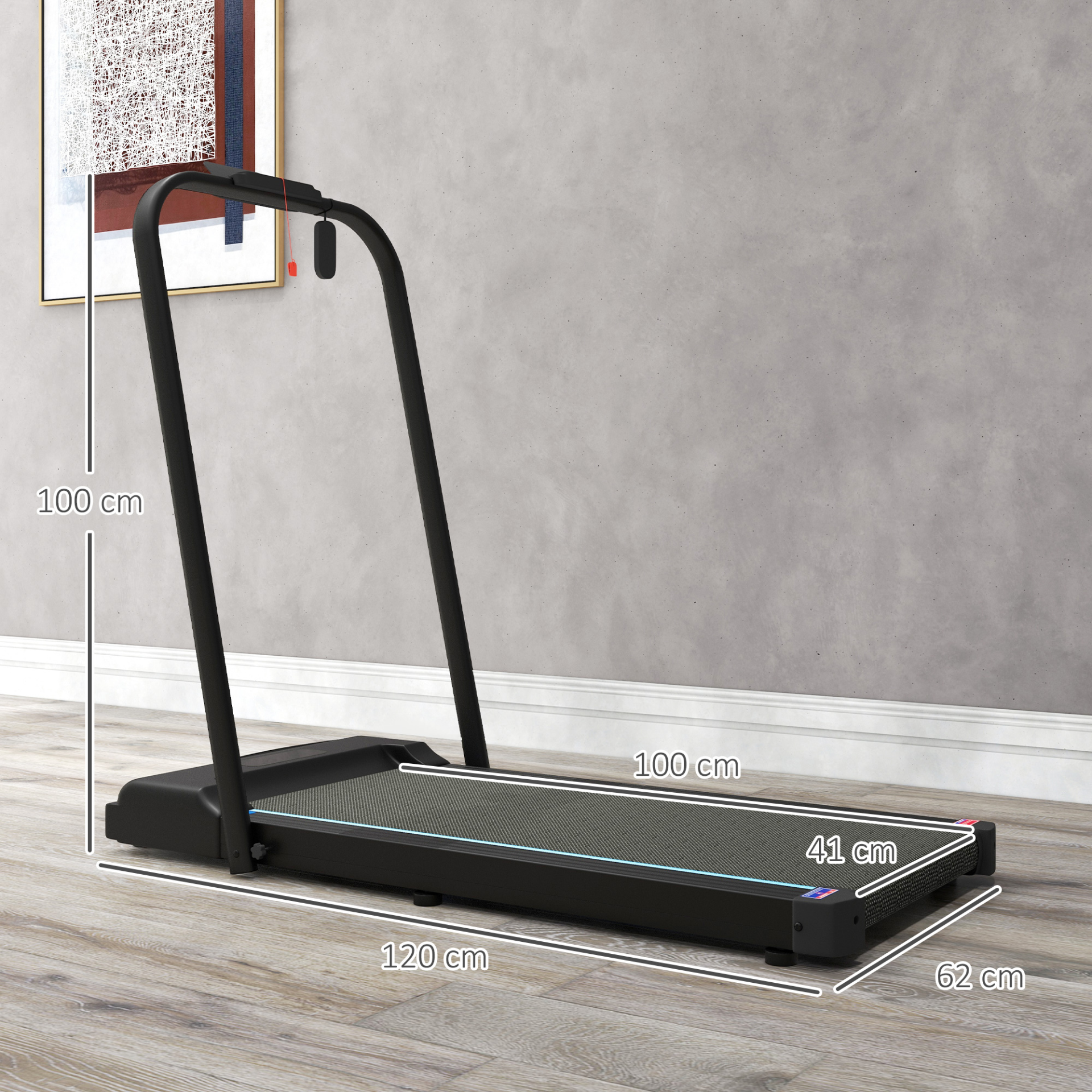 SPORTNOW 2.5HP Folding Treadmill with Remote Control - 1-6km/h Adjustable Speed, LED Display - Compact Walking Pad for Home Gym, Office & Small Spaces - Orange (Ideal for Walking Workouts, Under Desk Exercise & Indoor Fitness)