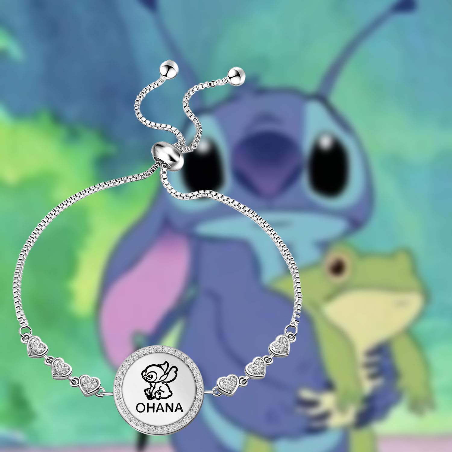 Funny Ohana Fans Bracelet - Hawaiian Inspired Adjustable Jewelry for Family & Friends - Perfect for Movie Lovers, Beach Trips, and Gifts