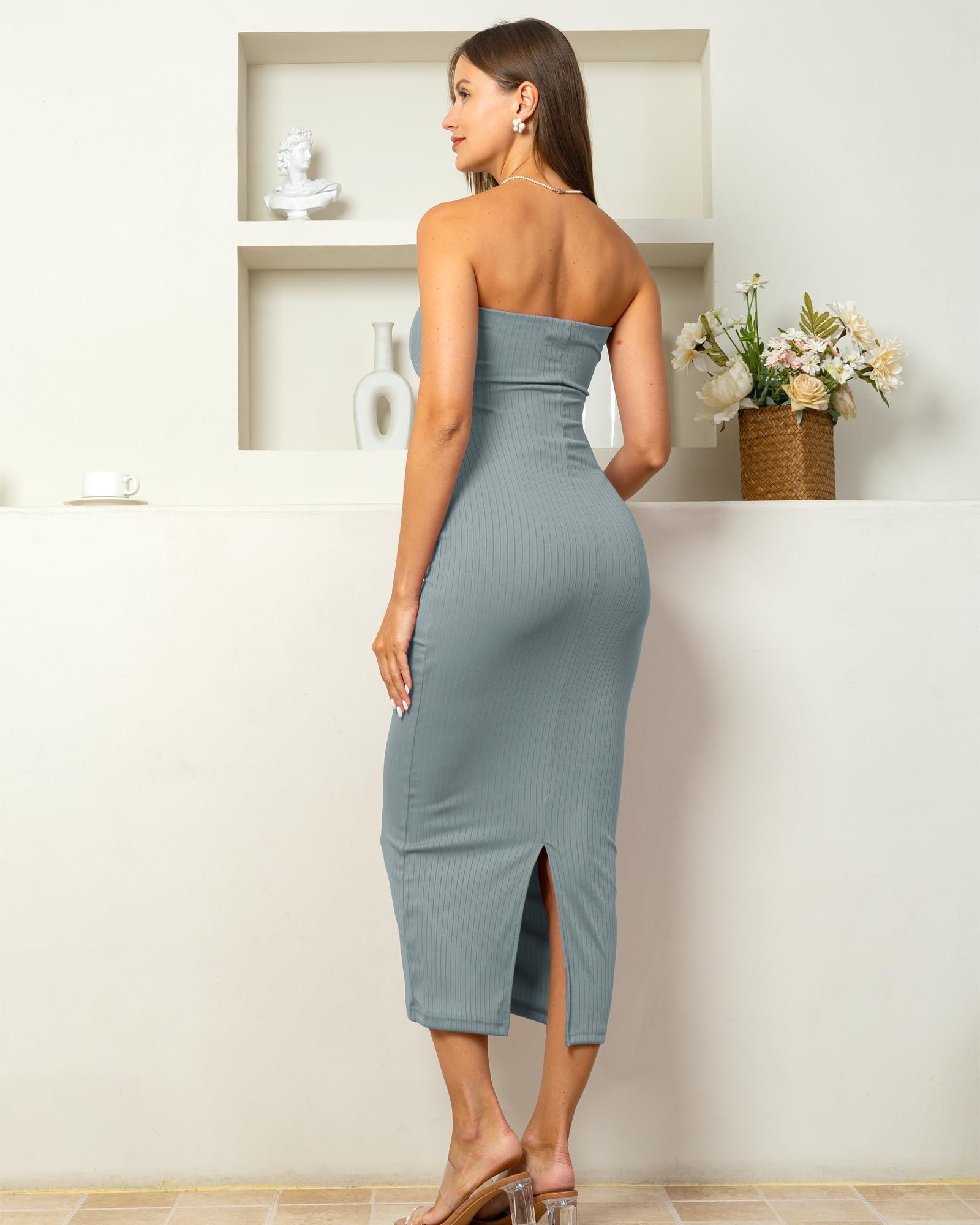 RNXRBB 2-Piece Maternity Dress Set - Flowy Cardigan & Tube Dress for Baby Shower, Wedding Guest, Summer Pregnancy Photos | Gender Reveal, Maternity Photoshoot & Special Occasions