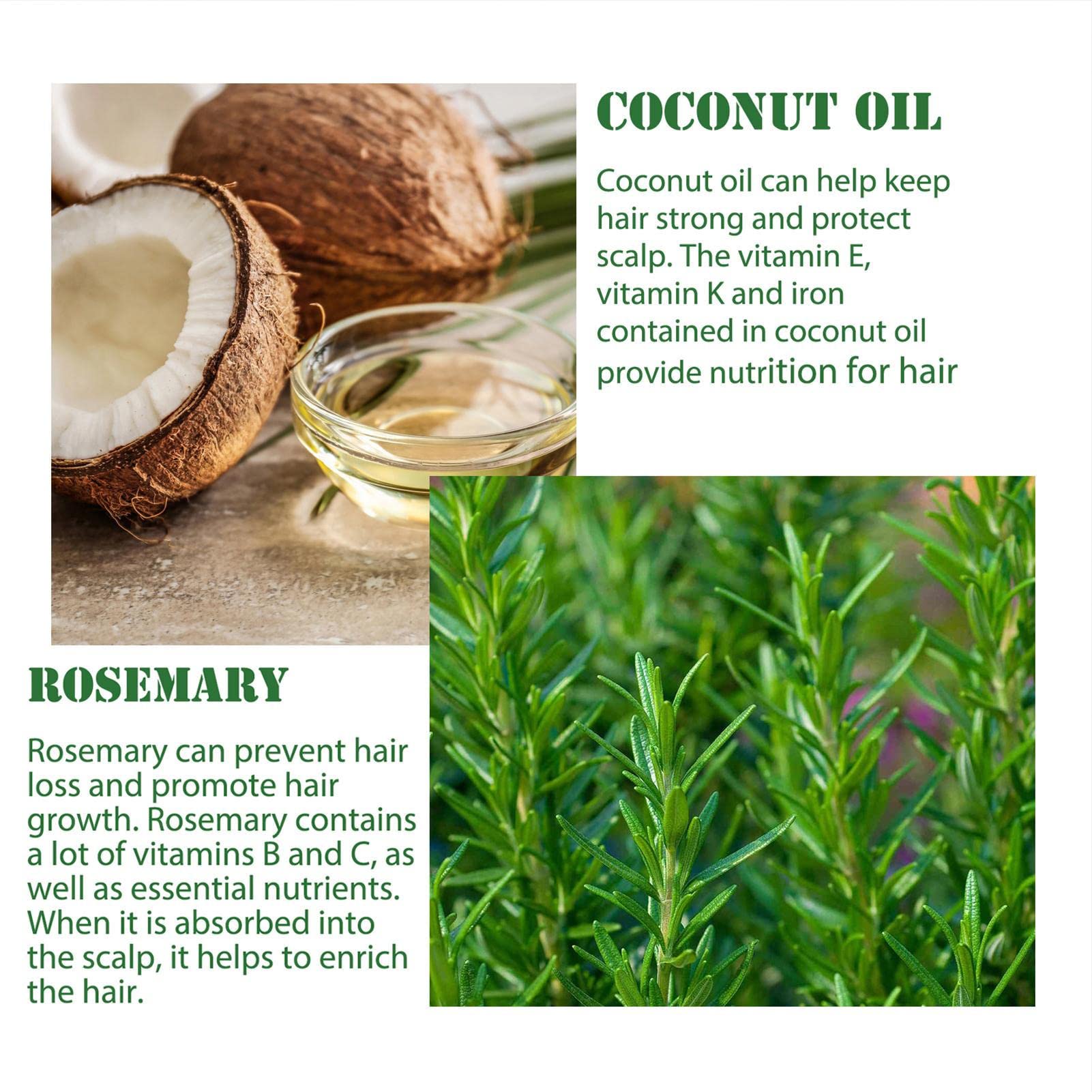 Organic Rosemary Oil for Hair Growth & Scalp Care - 100% Pure Natural Essential Oil for Thicker Hair, Hair Regrowth & Reducing Hair Loss - 60ml Bottle for Daily Hair & Scalp Massage at Home