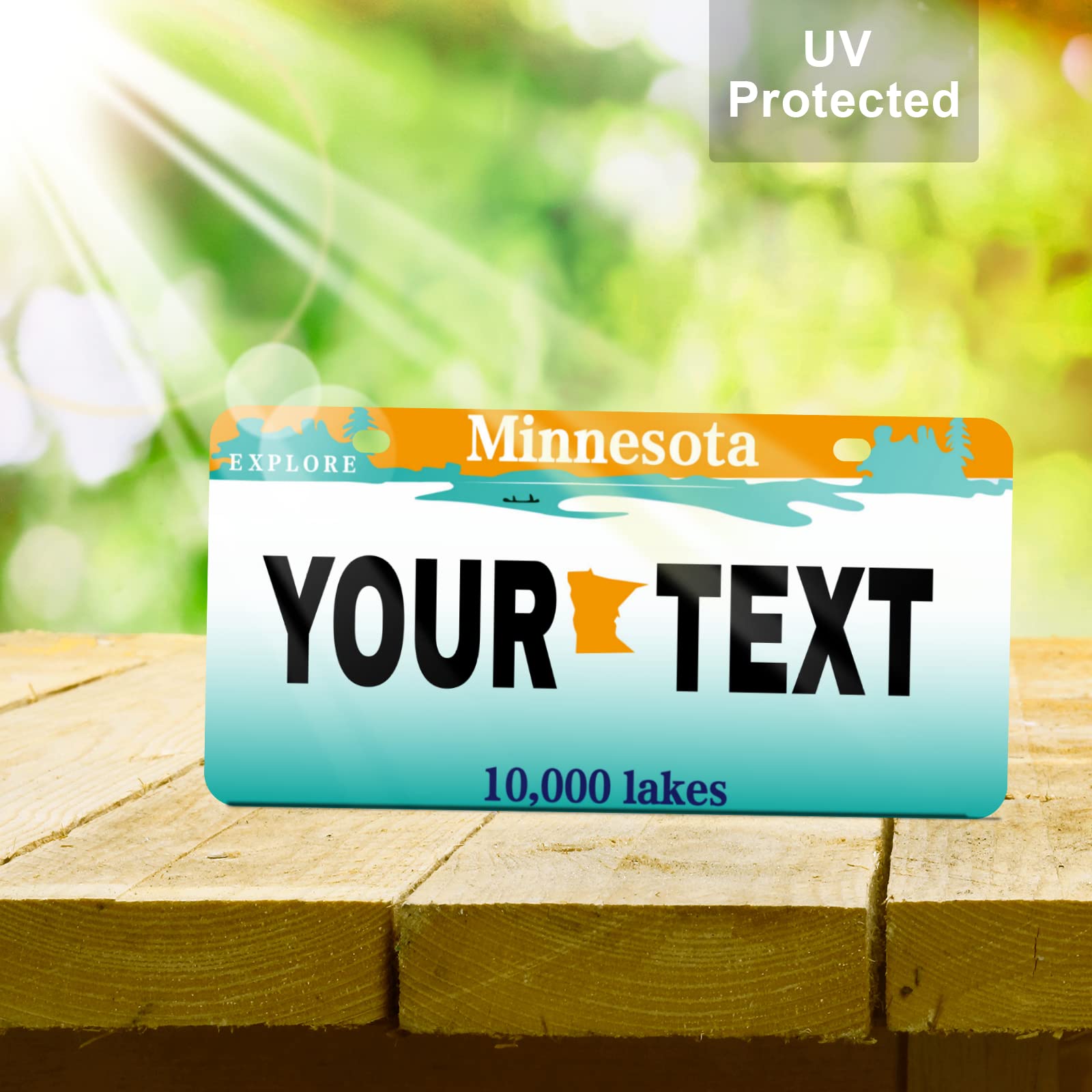 Custom Minnesota Mini License Plate 6x3 Inch - Personalized Kids Toy Car, Bicycle, Scooter, Golf Cart, Motorcycle & ATV Accessory - Perfect for Gifts, Room Decor & Vehicle Customization