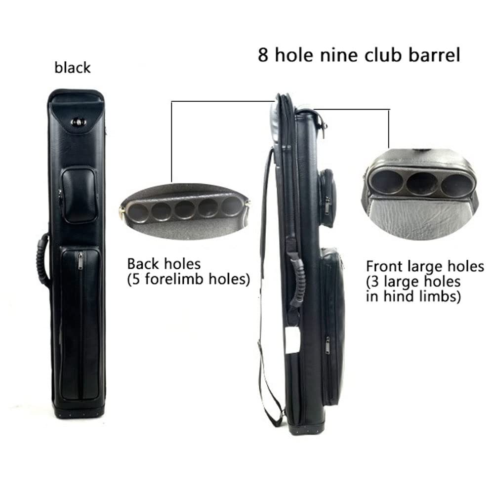 OJUN 3x5 Pool Cue Hard Case - Lightweight Leatherette Billiard Stick Carrying Case for 1/2 Snooker Cues - Perfect for Travel & Tournament Play
