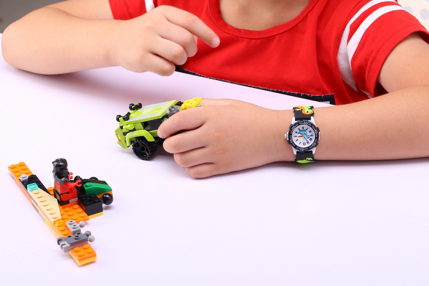 Jewtme Cute Analog Watch for Kids Ages 3-8 - 3D Silicone Cartoon Watch with Time Teaching Function for Toddler Boys & Girls - Perfect for School, Playtime & First Watch Learning