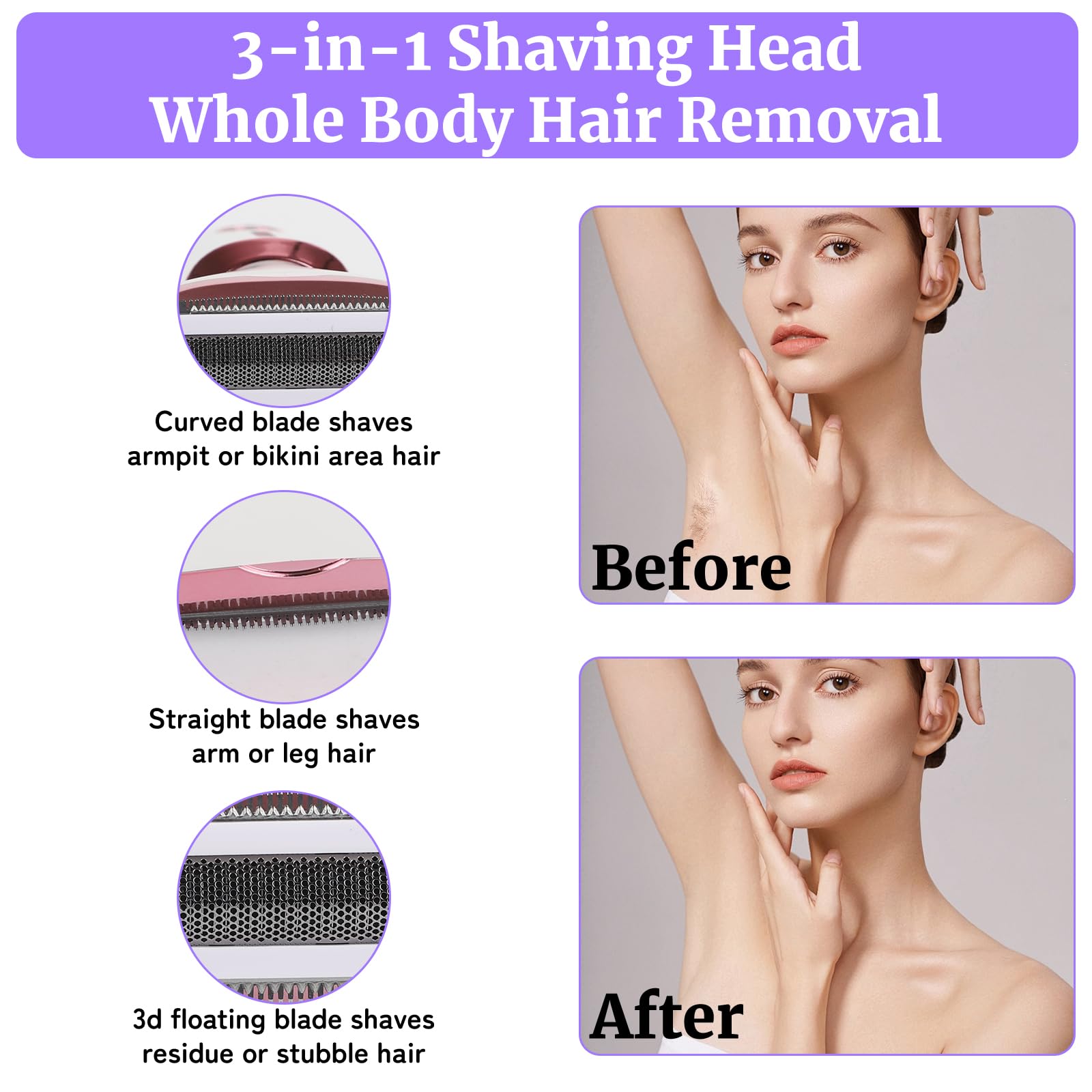 2025 Upgraded Electric Razor for Women & Men - 4-in-1 Cordless Wet/Dry Shaver with LED Display, IPX7 Waterproof, Smooth Silky Skin - Portable Bikini & Body Hair Trimmer (Pink) | Perfect for Travel, Gym & Home Grooming
