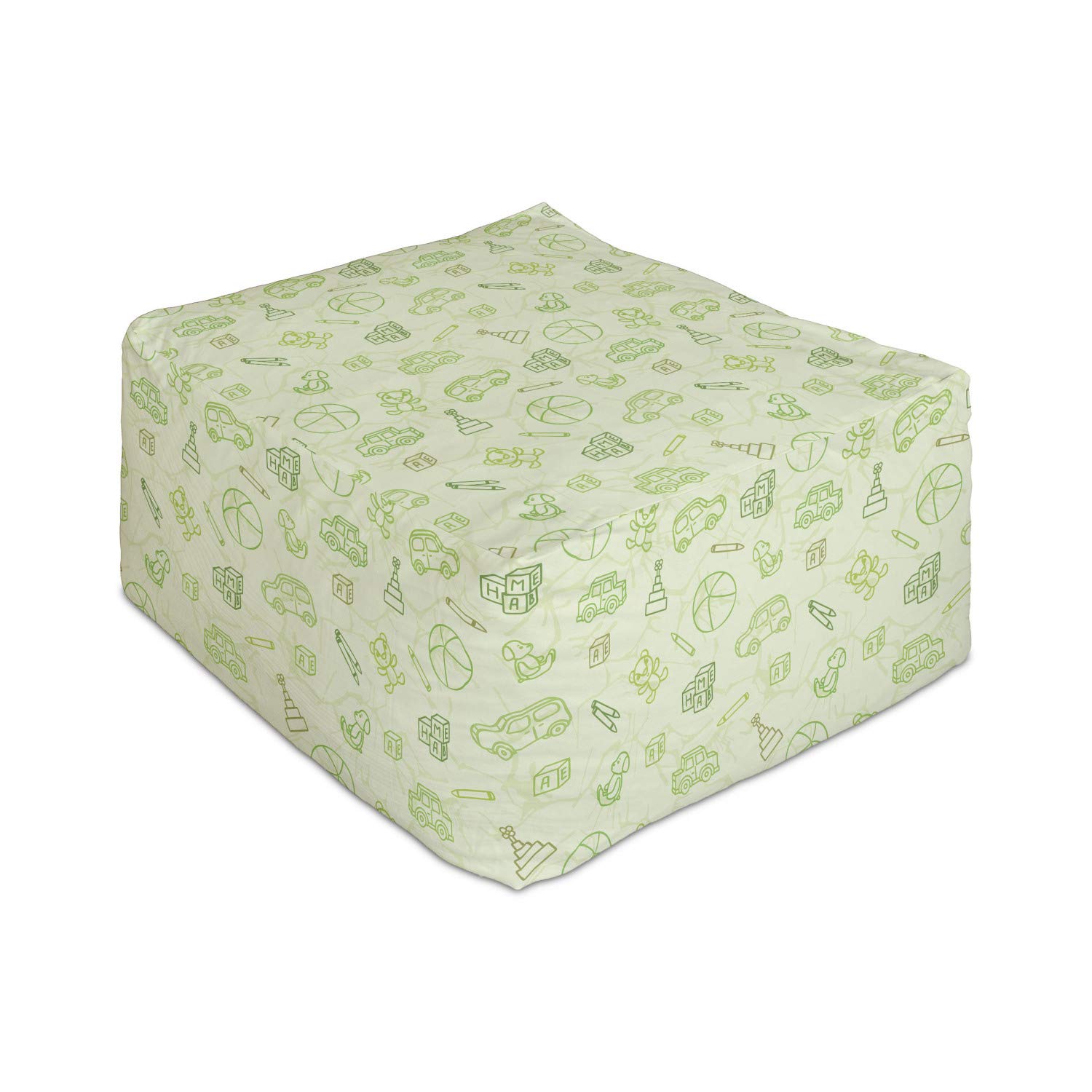 Ambesonne Cartoon Rectangle Pouf Ottoman - 25