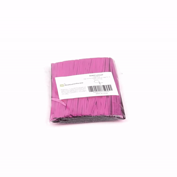 Pink Metallic Twist Ties for Bags - 500 Count Box | Reusable Bag Closures for Food Storage, Gift Wrapping & Organizing