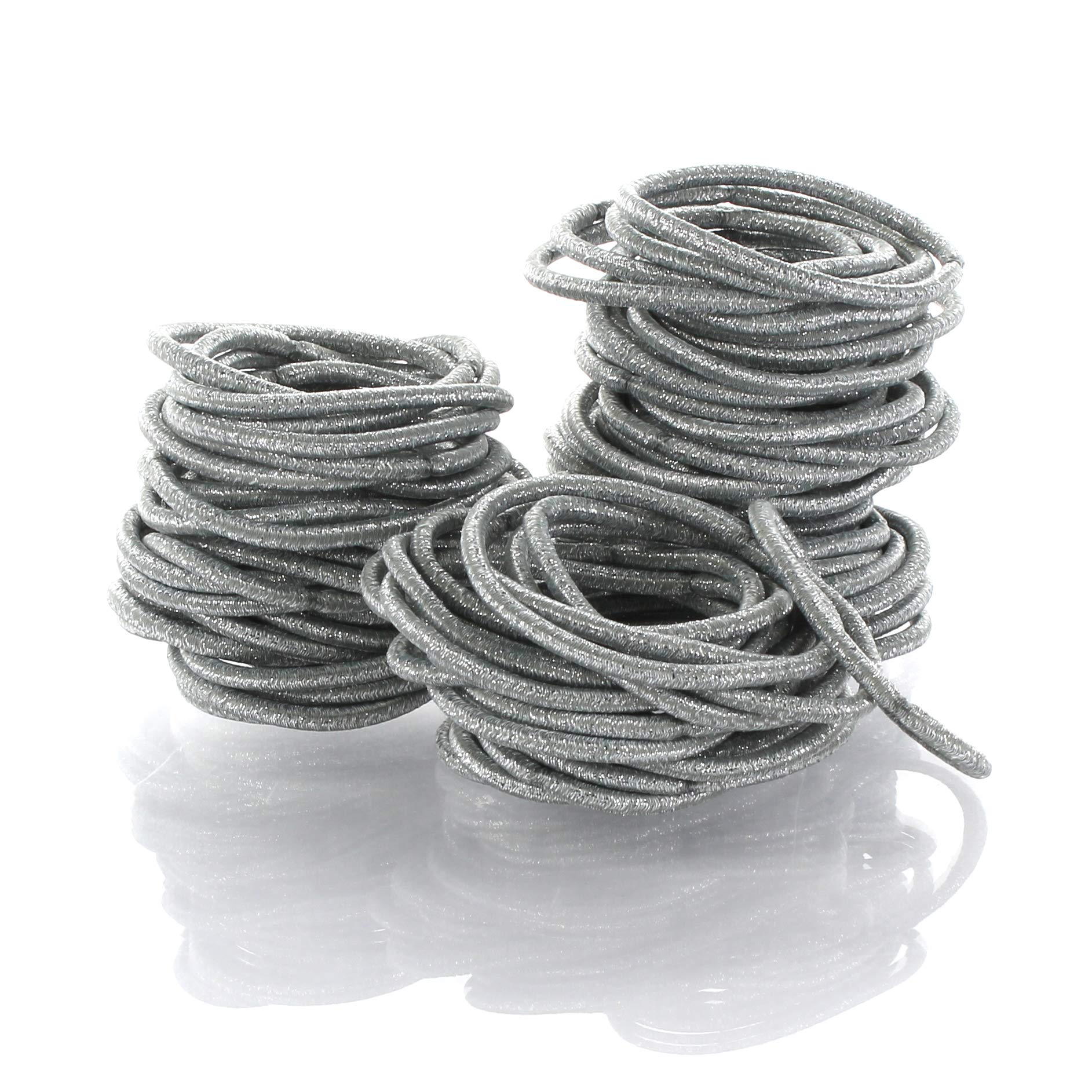 Professional Grade My Lello Hair Elastics & Ponytail Holders - 1000 Pack Metallic Silver Hair Ties for Women | Perfect for Gym, Work, School & Everyday Use