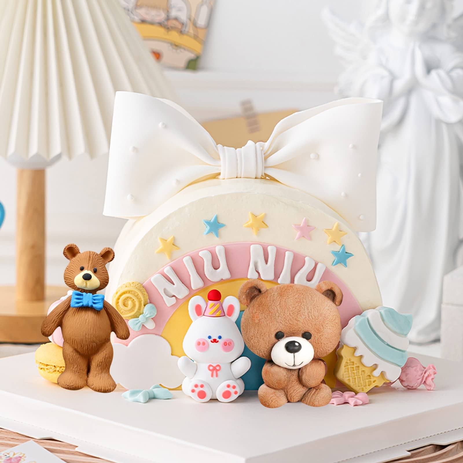 5-Piece Bear Silicone Mold Set - Valentine's Day Chocolate & Fondant Molds for Candy, Gum Paste, Polymer Clay - Perfect for Cake Decorating, DIY Crafts & Baking Gifts