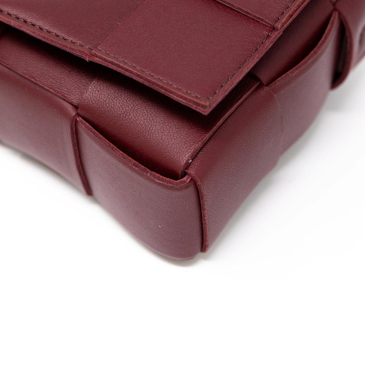 Bottega Veneta Burgundy Cassette Crossbody Bag - Luxury Leather Shoulder Purse for Women, Perfect for Date Night & Evening Events