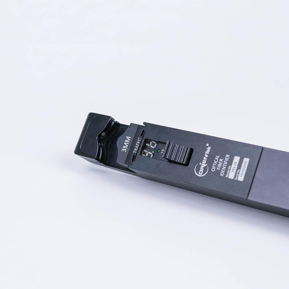 ORIENTEK TFI-35 Optical Fiber Identifier with 4 Adapters - Live Fiber Detector & Traffic Identifier for Telecom Technicians (Ideal for Network Maintenance, Fiber Optic Testing & Cable Installation)