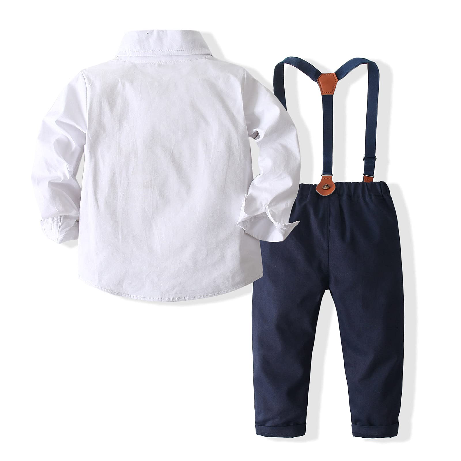 Gentleman Baby Boy Suit with Bow Tie & Suspenders for Newborns - Photo Shoots & Special Occasions