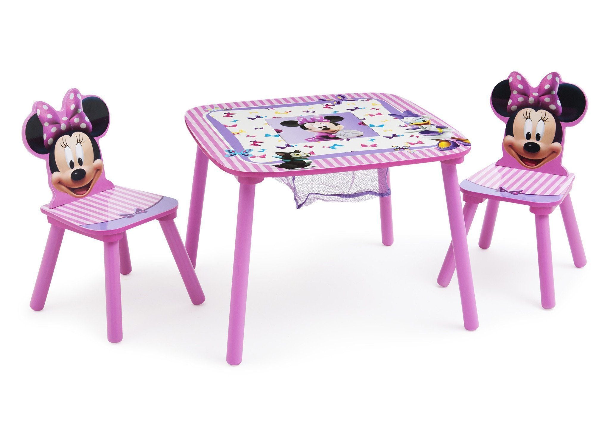 Minnie Mouse Kids Table and Chair Set with Storage - Perfect for Playroom, Preschool, and Birthday Parties