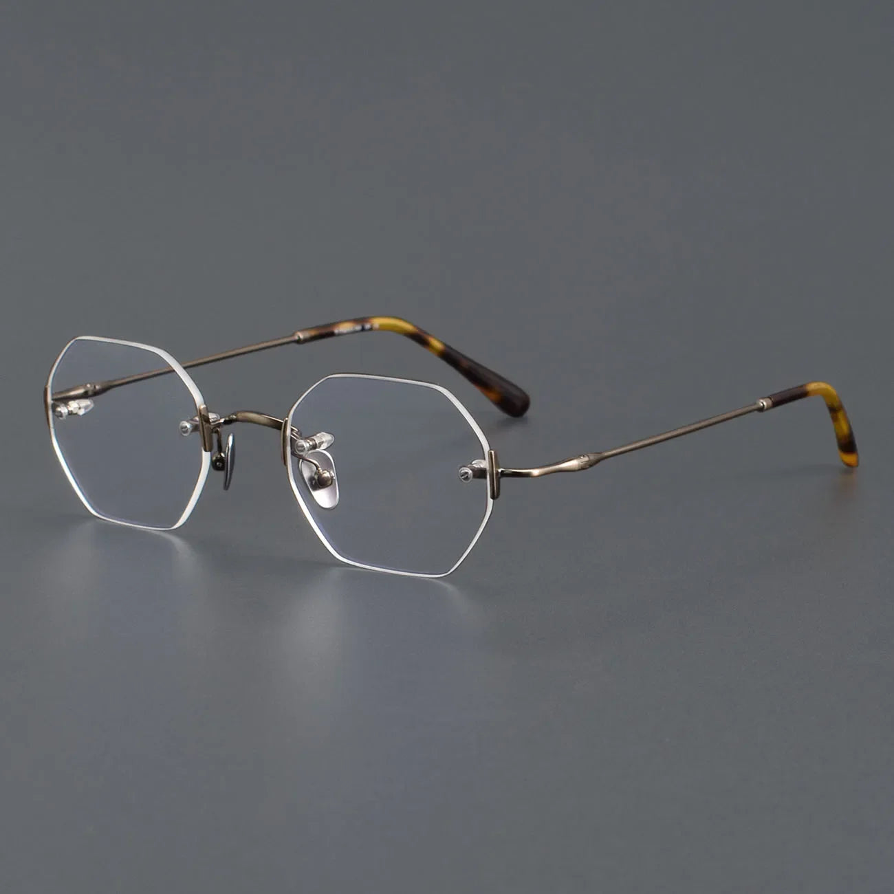 Aror Women's Rimless Polygon Oval Titanium Eyeglasses 4909 - Lightweight & Durable Titanium Frame for Everyday Wear, Reading, Work & Fashion Accessories