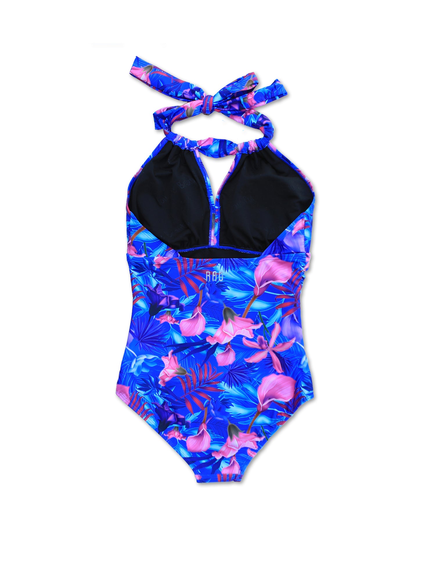 Stephanie Ruched Floral One Piece Swimsuit - Women's Floral Print Bathing Suit with Ruffles & Tie Back - Perfect for Beach Vacation, Pool Party & Summer Getaway