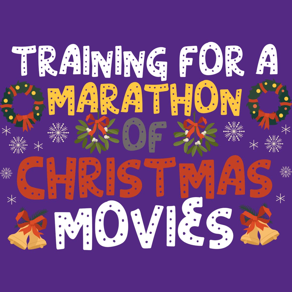 Design By Humans Women's Racerback Tank Top - Training for A Marathon of Christmas Movies Graphic Tee - Gym Workout & Casual Wear