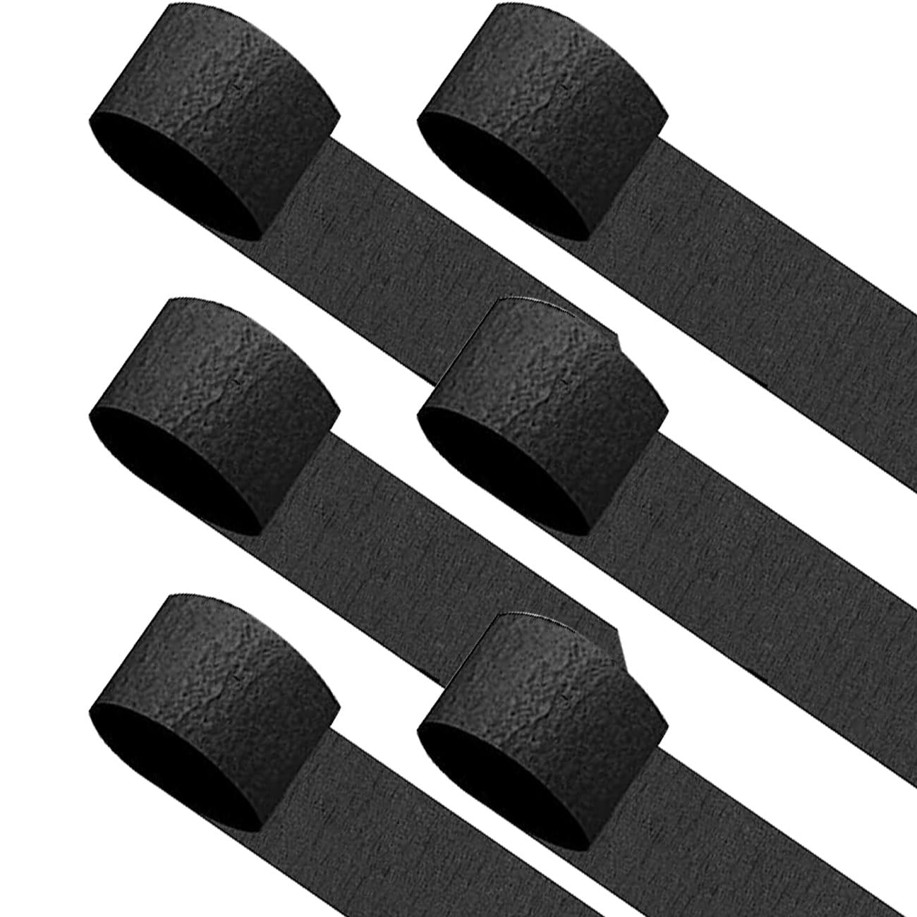6 Rolls Black Crepe Paper Streamers (1.8