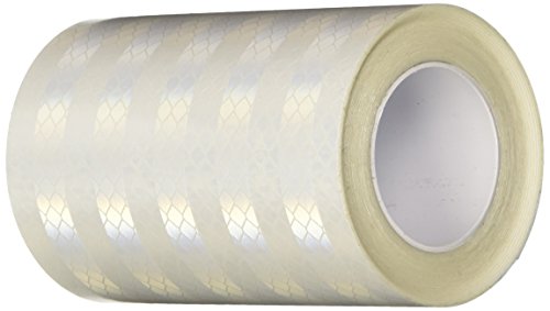 3M 3430 White Micro Prismatic Reflective Safety Tape - 10 Inch x 150 Feet Non-Metalized Adhesive Roll for High Visibility Road Signs, Construction Zones & Emergency Vehicles