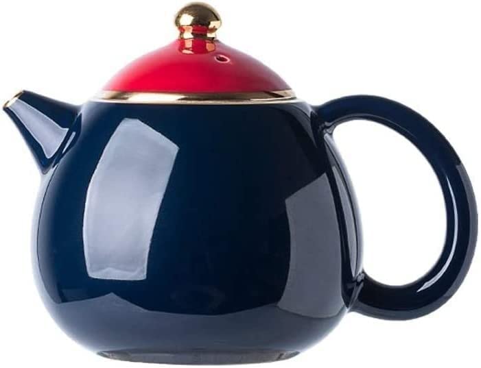 Polka Dot Ceramic Teapot - Chinese Style Porcelain Tea Kettle, Eco-Friendly & Durable Small Capacity Teapot for Home, Office & Tea Ceremonies - Perfect for Serving Guests, Afternoon Tea & Relaxation Moments