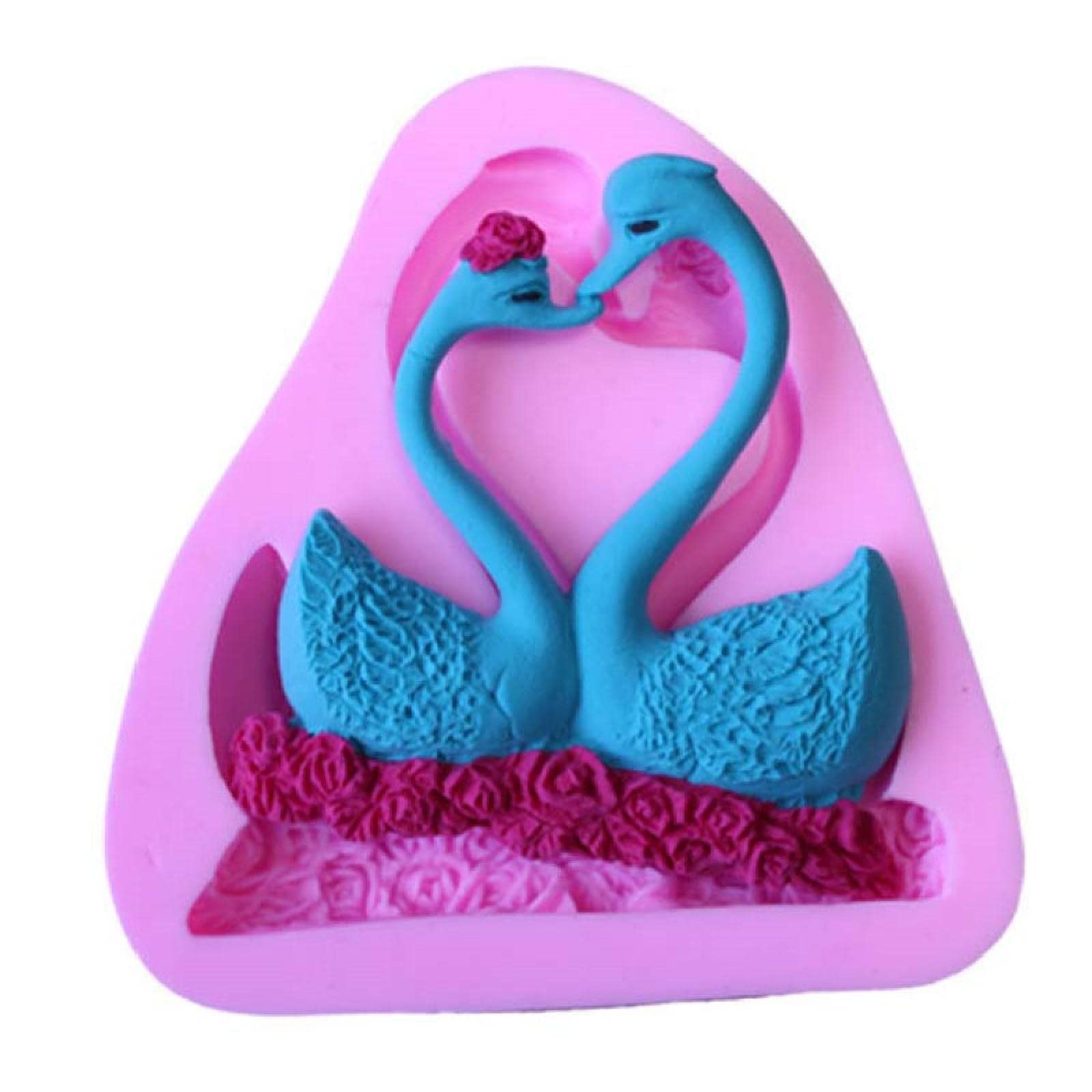 Double Swan Chocolate & Fondant Molds - DIY Handmade Soap, Baking Cake Tools for Liquid Chocolate, Resin, Candles - Perfect for Weddings, Birthday Cakes & Home Decor