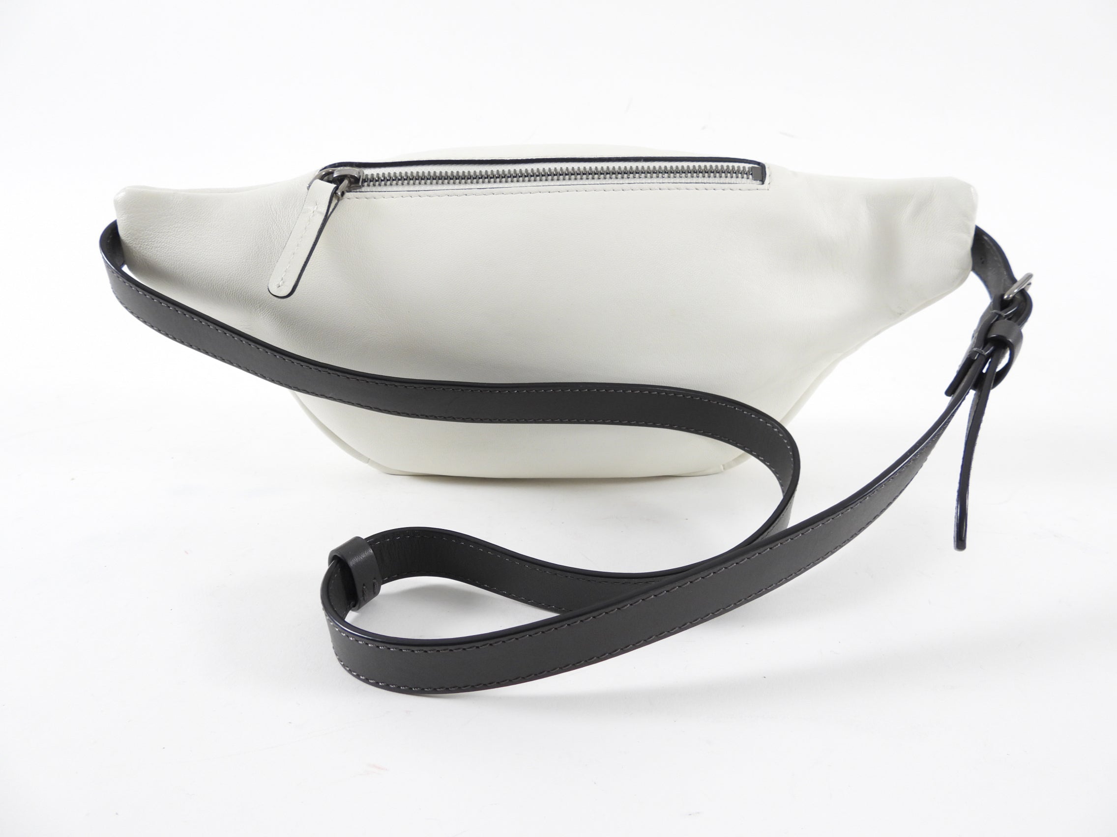 Brunello Cucinelli Genuine Leather Belt Bag for Women - White Luxury Waist Pack with Gold-Tone Hardware - Perfect for Travel, Concerts & Everyday Use