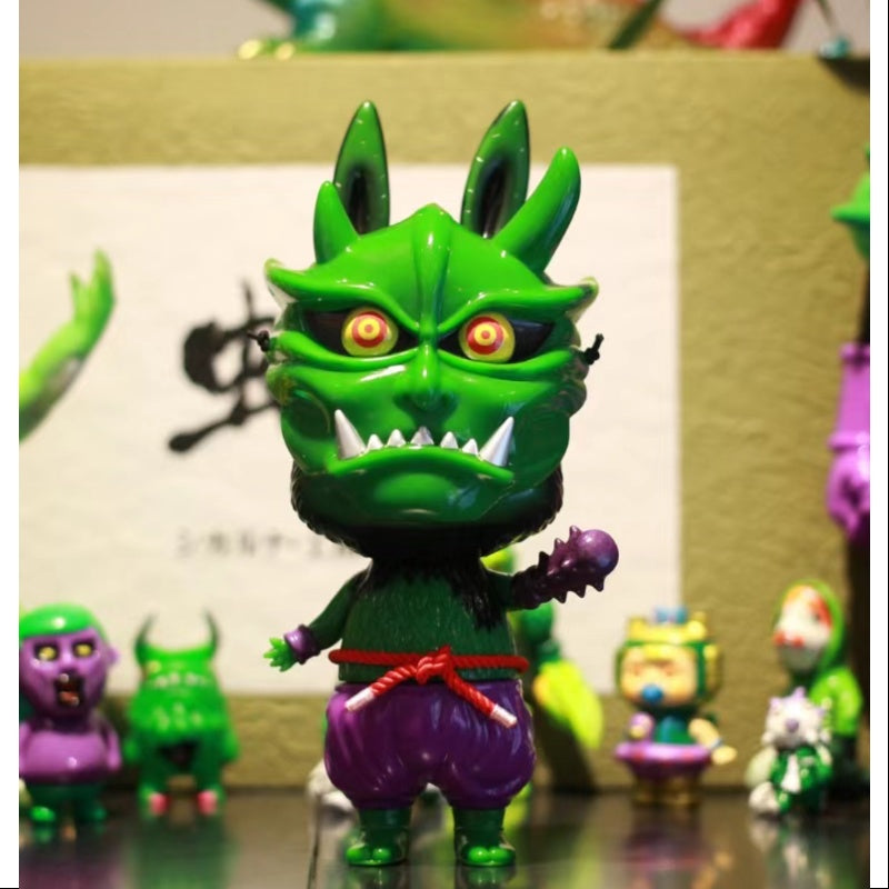 Labubu The Monsters X Oni Ninja Green Action Figure - 2019 Limited Edition Collectible Toy for Anime Fans | Perfect for Display, Gift Giving & Pop Culture Collections