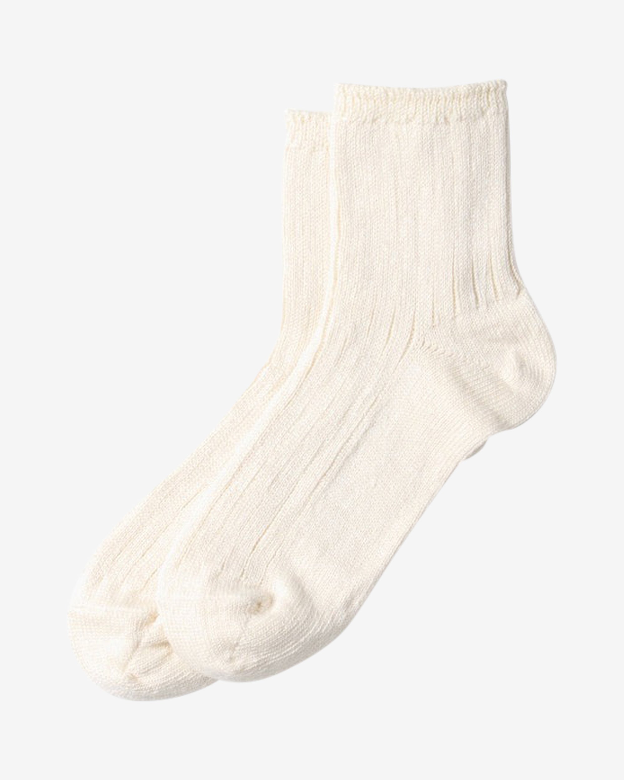 RoToTo Women's Linen Ecru Socks - Breathable Summer Ankle Socks for Casual Wear, Yoga & Home Comfort