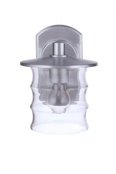 Canon One Light Outdoor Wall Mount in Satin Aluminum - Durable Exterior Light Fixture for Patio, Garden & Porch Lighting
