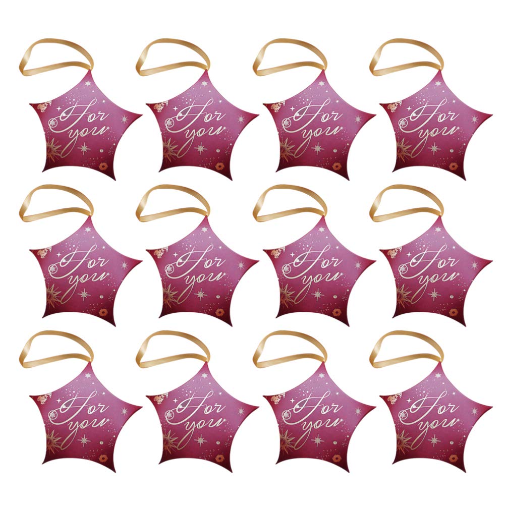 12pcs Star Wedding Favor Boxes - Candy Gift for Party, Birthday, Christmas