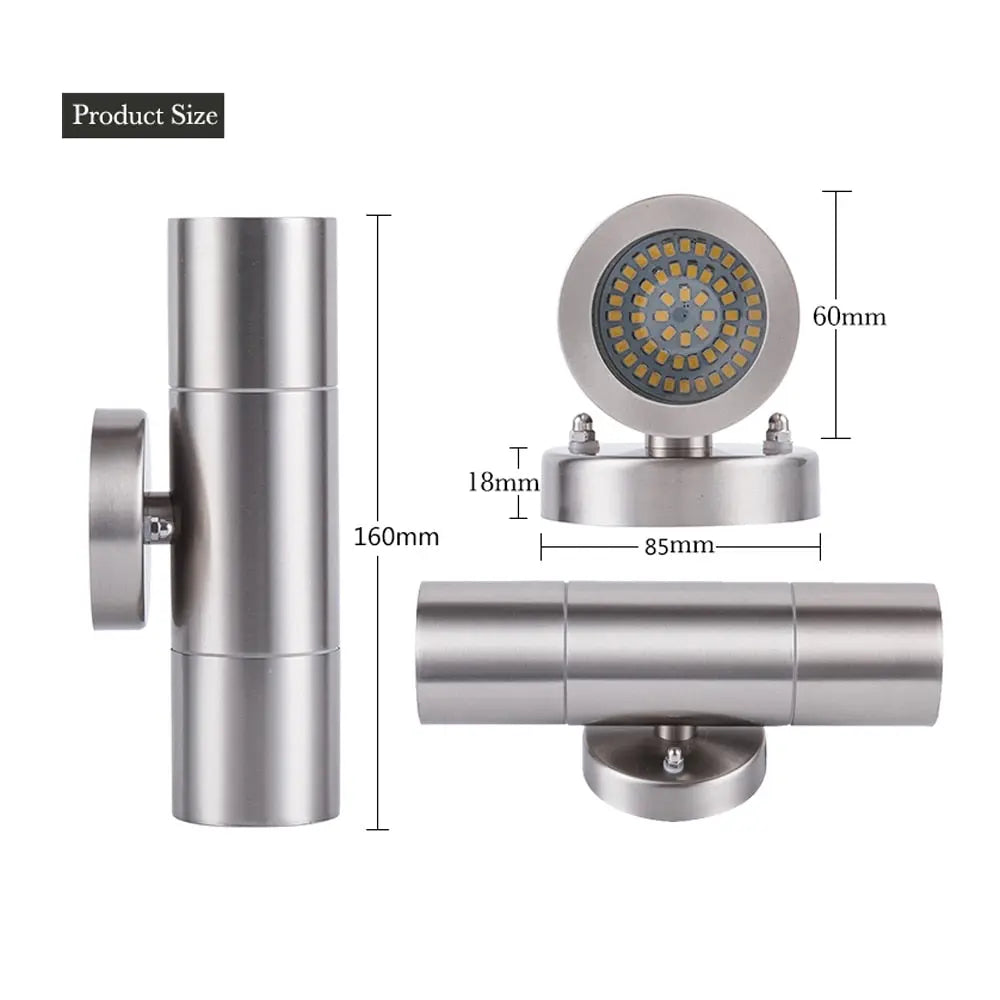 Brushed Nickel Outdoor Wall Lights - Waterproof Exterior Sconce Lighting for Porch, Patio, Garden & Entryway - Durable Weather-Resistant Design for Home & Commercial Use