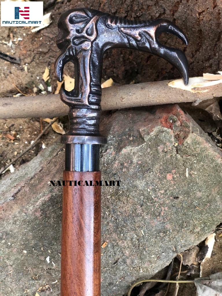 Premium Handcrafted Dragon Wooden Walking Cane for Men - Fashionable & Unique Walking Stick - Ideal for Hiking, Travel, and Elderly Support