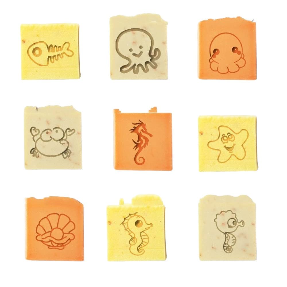 Handmade Aquatic Creatures Soap - Mini DIY Stamp Seal Soap for Bath, Gift & Kids Crafting | Perfect for Party Favors, Baby Showers & Creative Play