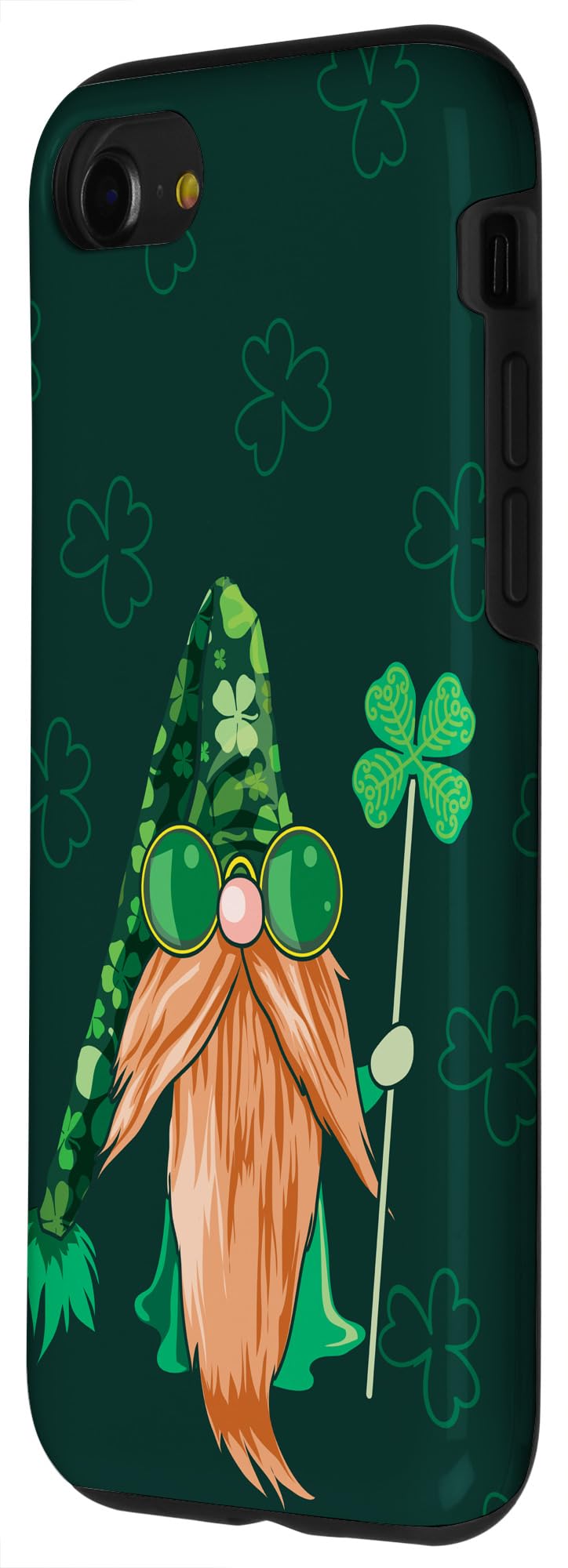 iPhone SE (2020) / 7 / 8 Protective Phone Case - Green St. Patrick's Day Gnome Design with Buffalo Plaid Pattern | Perfect for Irish Holiday Celebrations & Everyday Use