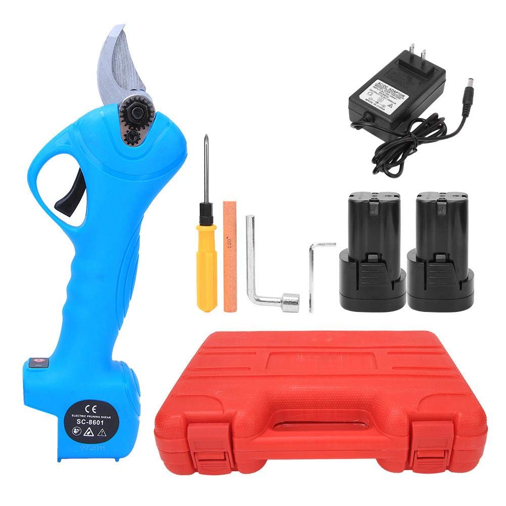 Neufday 16.8V Cordless Lithium Battery Rechargeable Branch Pruning Shear - Includes 2 Batteries & Charger (100-240V US) - Perfect for Gardening, Landscaping, and Tree Trimming