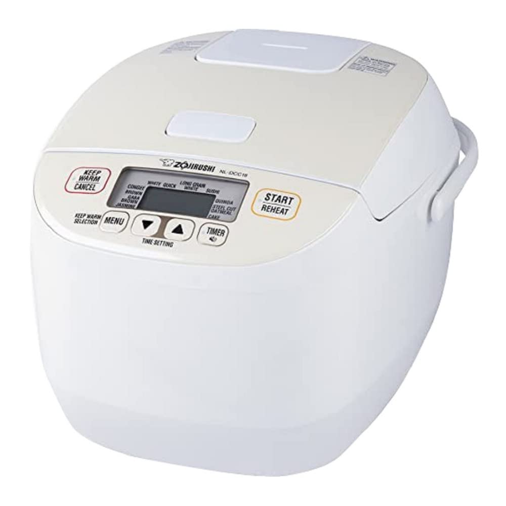 Zojirushi NL-DCC18CP Micom Rice Cooker and Warmer - 10 Cup Capacity, Pearl Beige | Perfect for Family Dinners & Meal Prep | Fast Cooking & Keep Warm Function