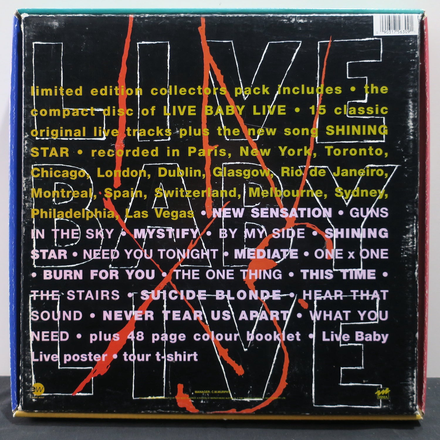 INXS 'Live Baby Live' Deluxe Box Set - CD, T-Shirt, Booklet & 2 Posters - Rare Australian Edition | Perfect for Music Collectors & INXS Fans