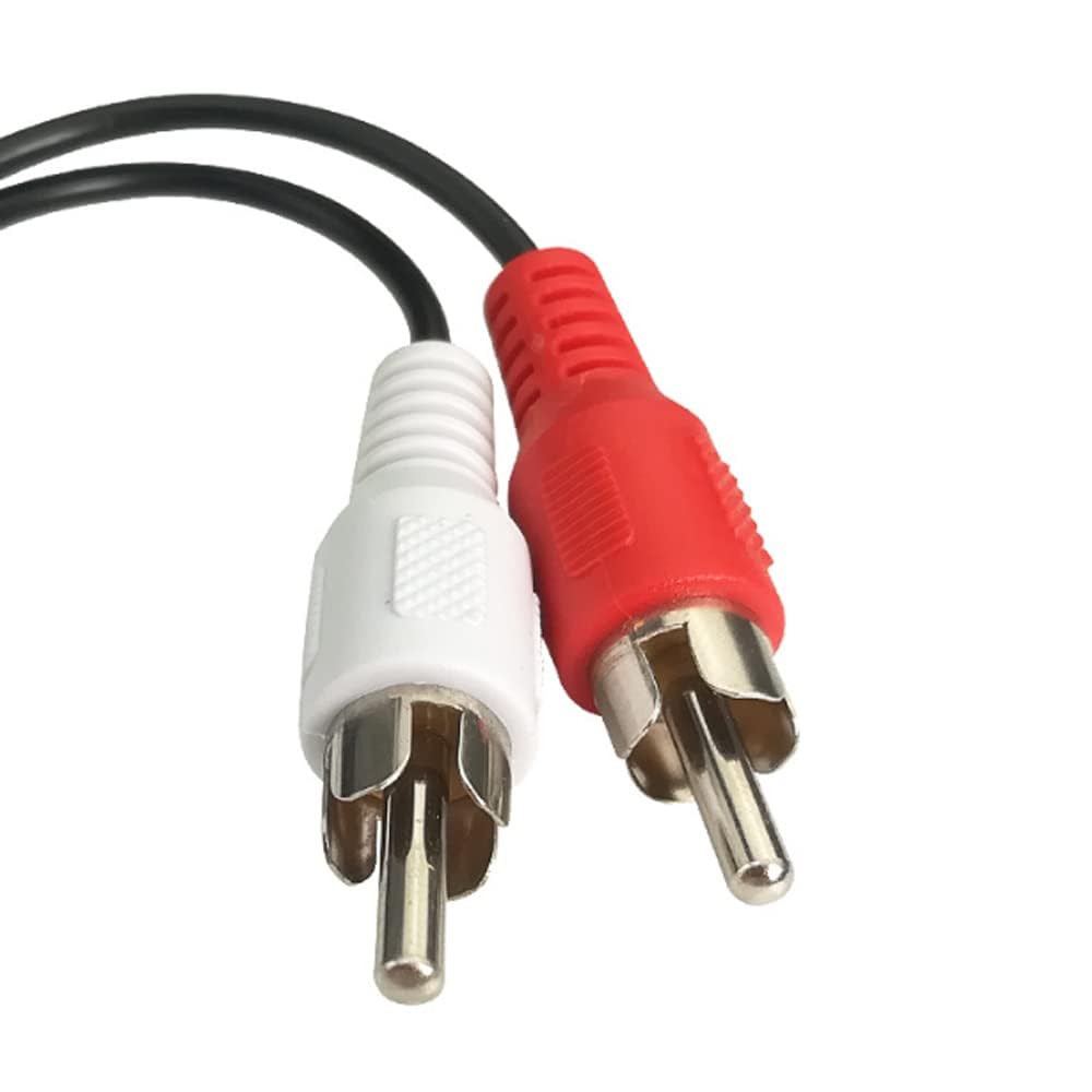 C&E 6 Inch 3.5mm Female to 2 RCA Male Stereo Audio Y Cable - Nickel Plated Adapter for TV, Smartphone, MP3, Tablet, Speaker & Home Theater - Perfect for Home Audio Setup & Multimedia Connections