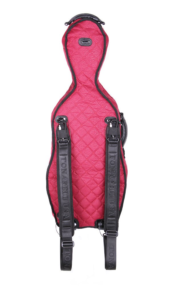 Tonareli Viola Case Cover for VAF Shaped Fiberglass Cases - VACCS 1002 Burgundy | Protective Violin Case Cover for Travel & Storage | Durable Fiberglass Violin Accessory