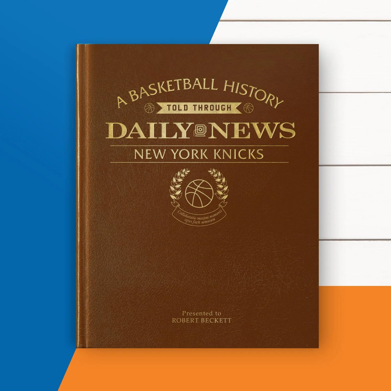 Personalized NBA Basketball History Book - A3 Large Deluxe Hardcover with Gold Embossed Name - Signature Gift for Basketball Fans & Collectors - Perfect for Anniversary, Birthday & Sports Memorabilia Gifts