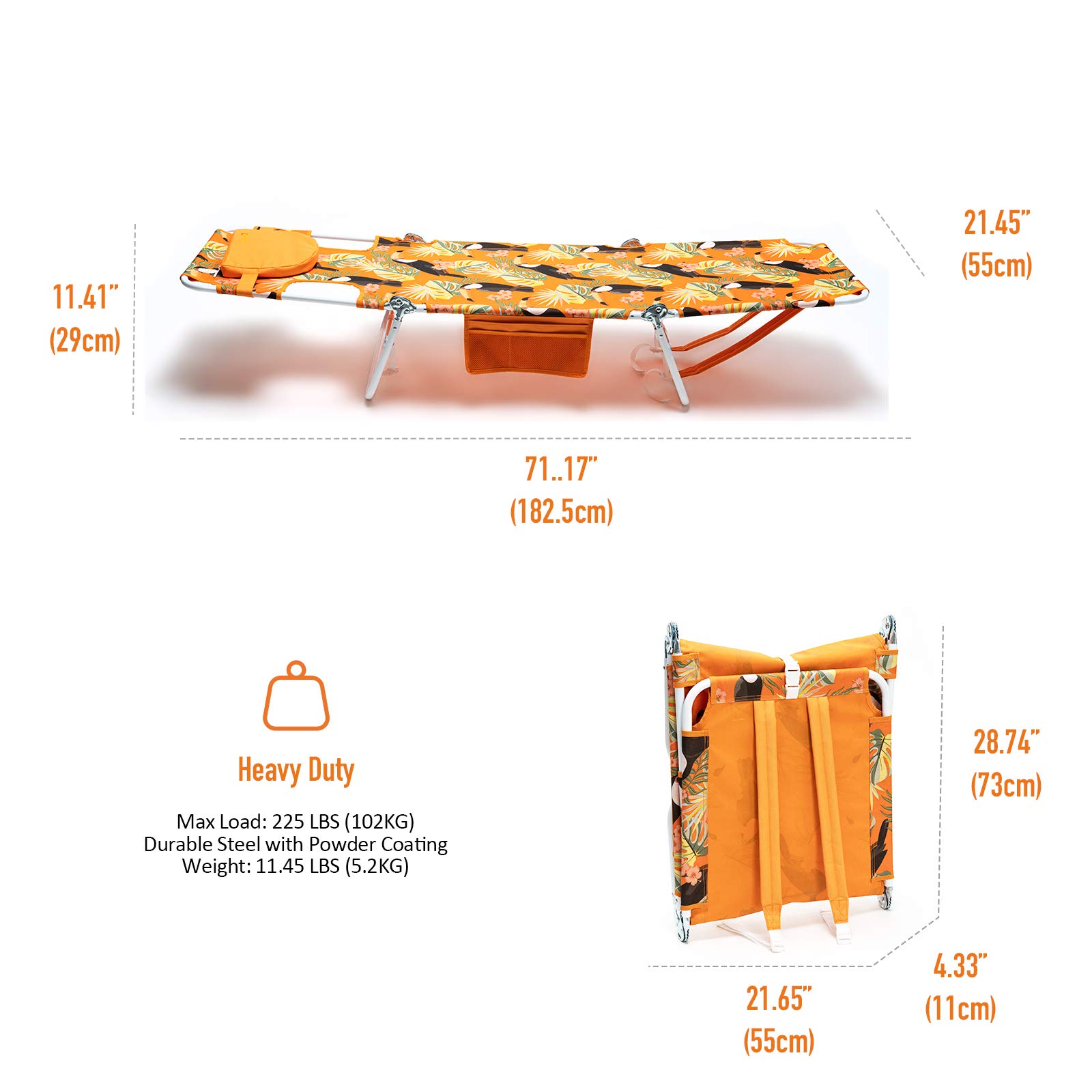 **SUNNYFEEL Reclining Beach Chair for Adults with Face Hole - Portable Folding Lounge Chair for Backpacking, Sunbathing, Poolside Relaxation, Camping & Reading - Perfect for Outdoor, Travel & Vacation Use**