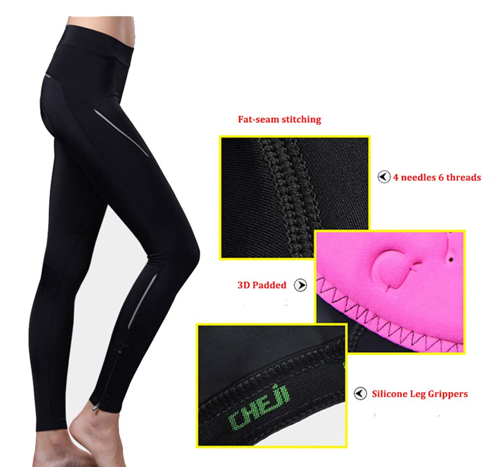 3D Padded Women's Cycling Pants - Breathable Bike Tights for Long Rides