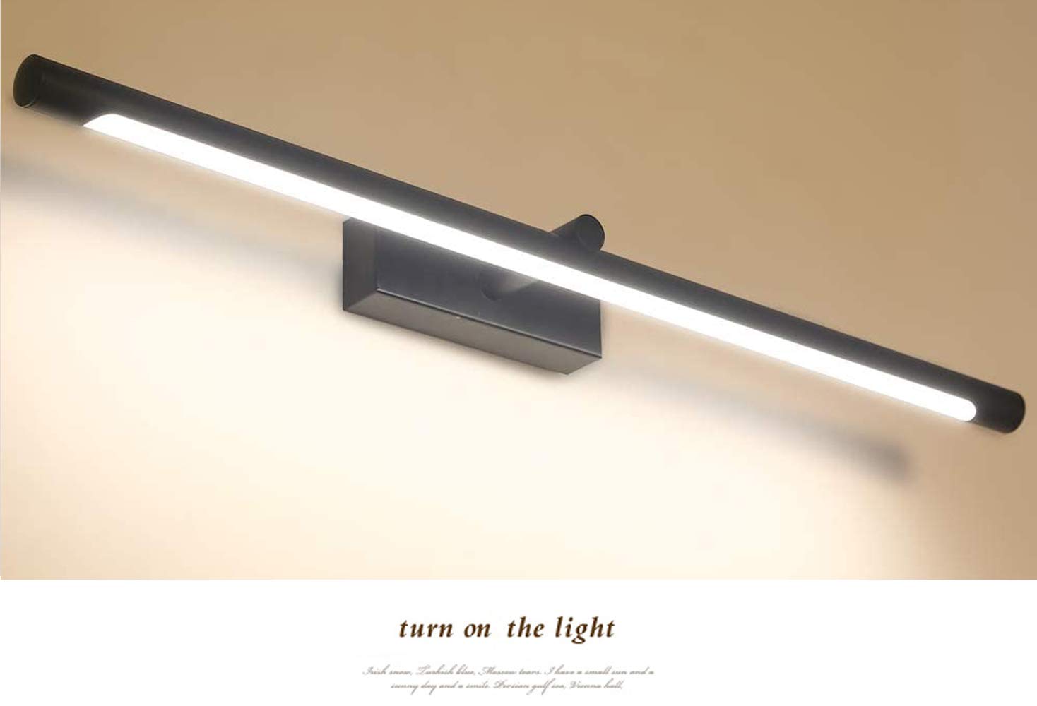 18.11 Inch 8W LED Vanity Light Fixture - Warm White 3000K, IP44 Rated, Modern Bathroom Mirror Front Lighting for Makeup & Grooming